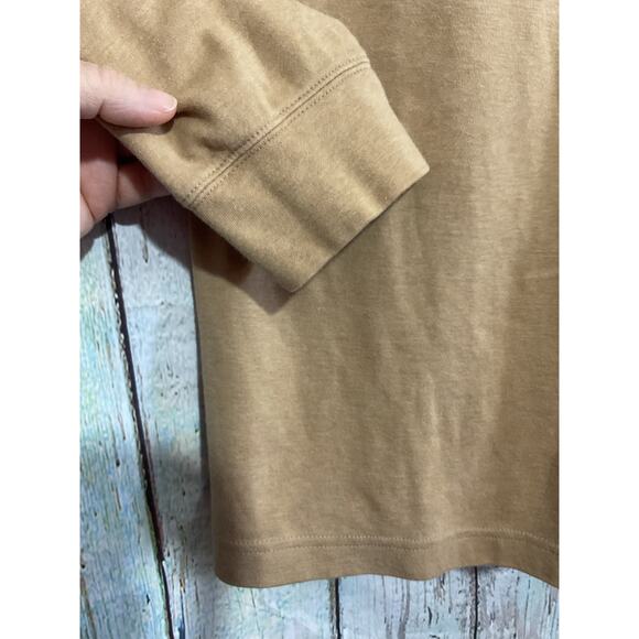 Vintage Lands End Men’s Turtleneck Tan Large Cotton - Picture 3 of 6